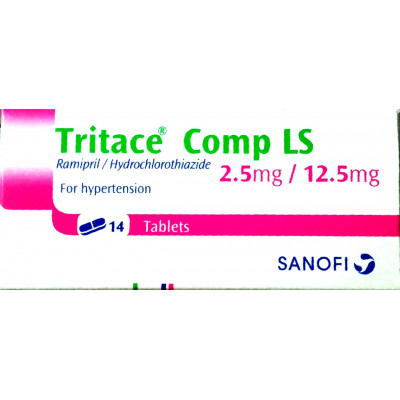 TRITACE COMP LS 2.5/12.5MG (  RAMIPRIL + HYDROCHLOROTHIAZIDE ) 14 TABLETS